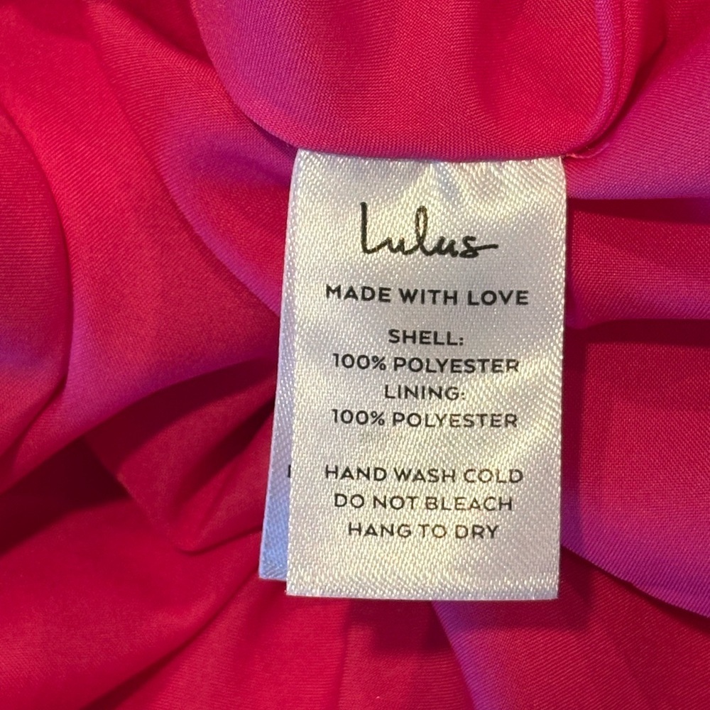 Stunning Formal Radiance Hot Pink Satin Jacquard Cowl Midi Dress, NWT, Size XS - Picture 10 of 15